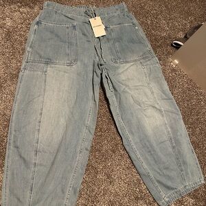eesome Light Blue Wide Leg Jeans